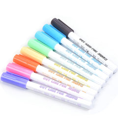 8 Double line Outline Flash Highlighter Bicolor Pen