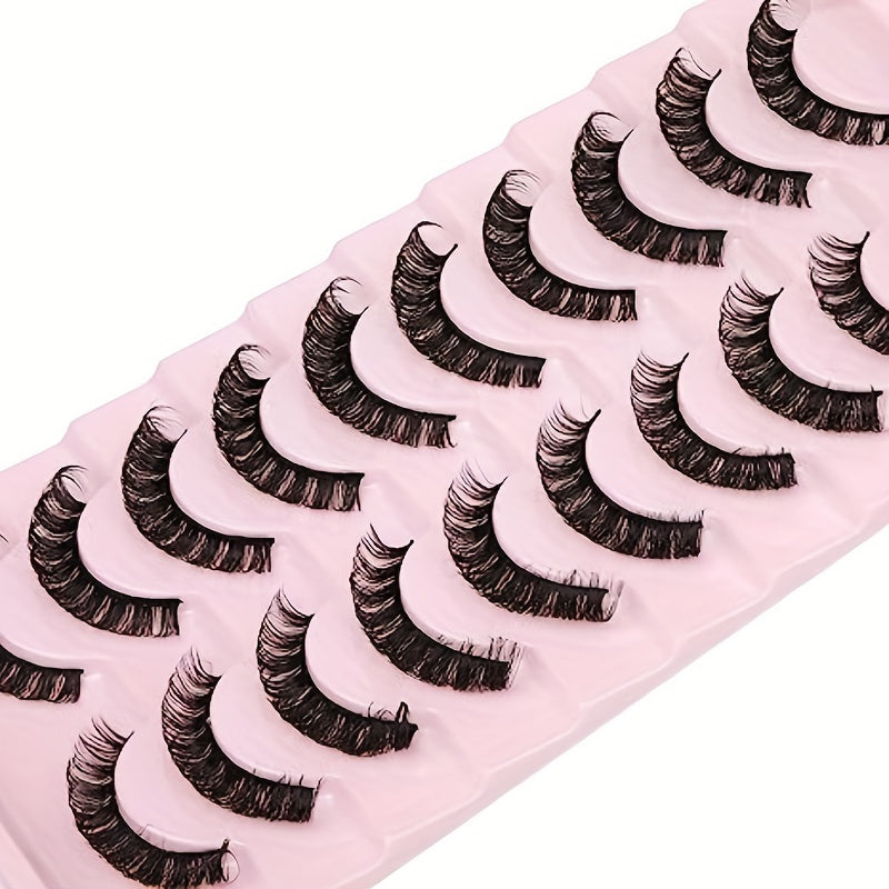 10 Pairs 4D Curly False Eyelashes Natural Volume Fluffy Charming Makeup Lashes