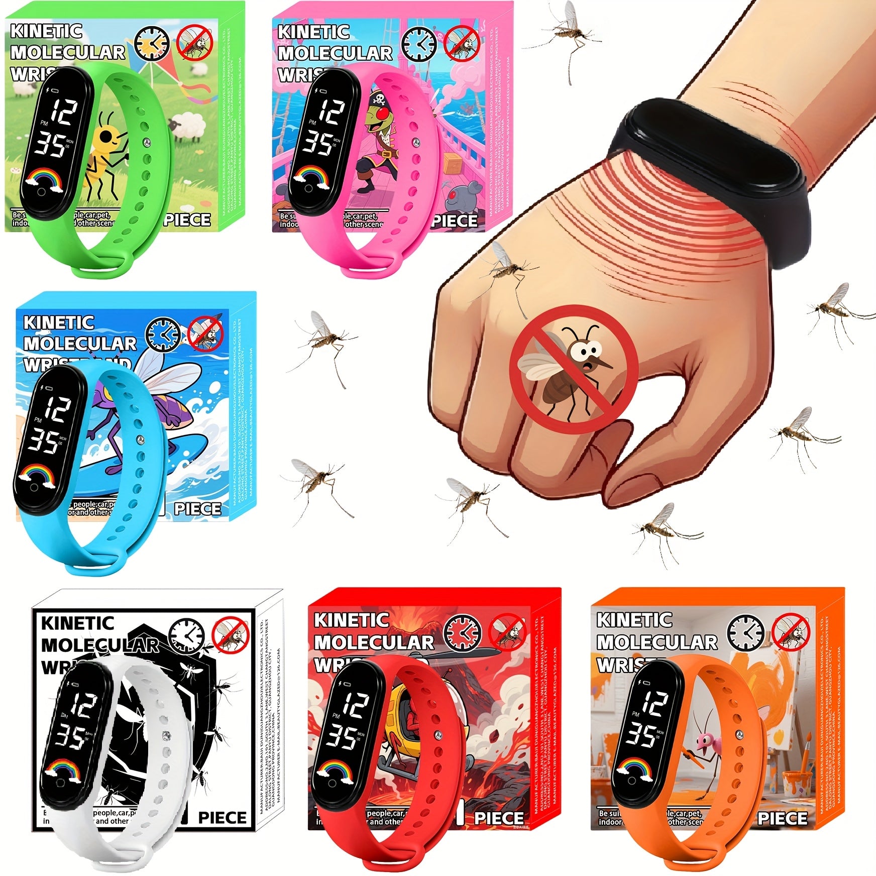 LED Rainbow Display Touch Sports Wristwatch for Men and Women