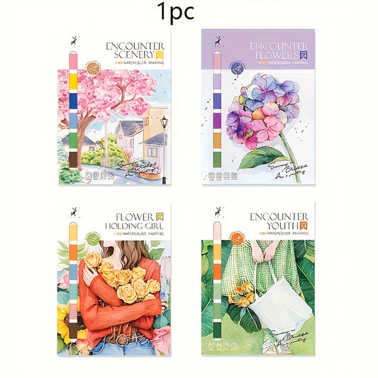 Creative Drawing Book Coloring Book and Landscape & Floral Artistic Painting Pap