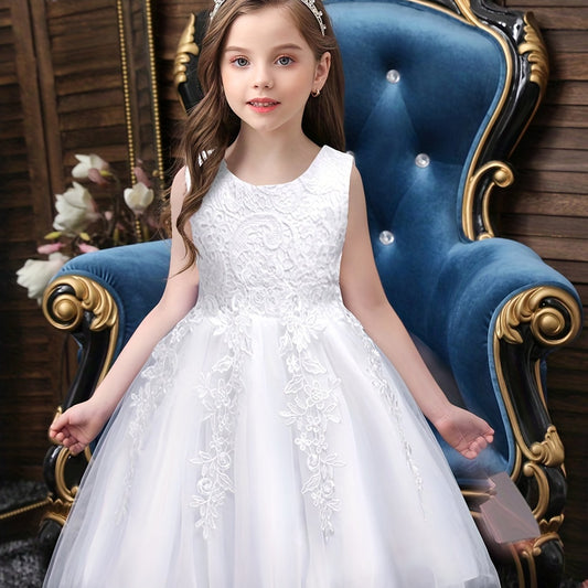 Baby's Lace Princess Gown Dress for Wedding Birthday Party