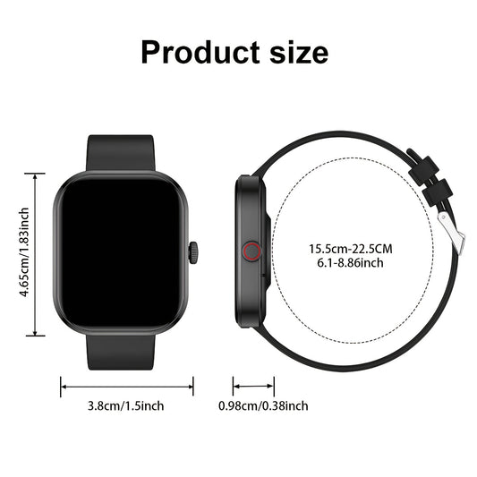 2.01" Unisex Smartwatch with Calling & Message Alerts