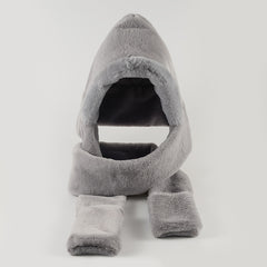 Winter Hats Scarves Gloves Warm Plush Three-piece Suit Valentine