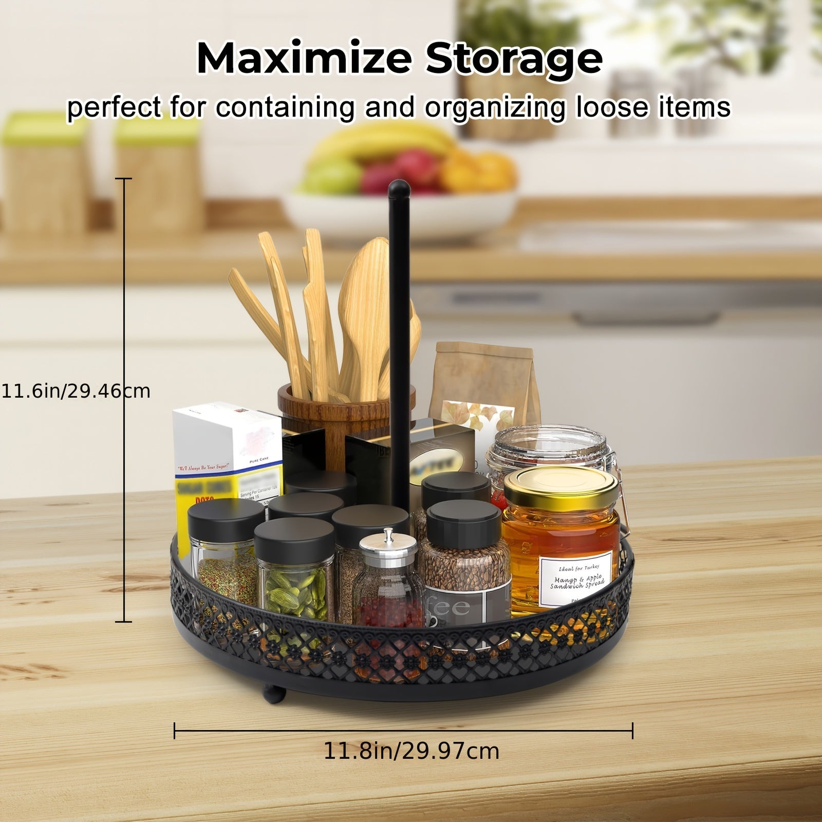 1pc Lazy Susan Organizer 30 Lazy Susan Turntable For Cabinet Turntable Organizer