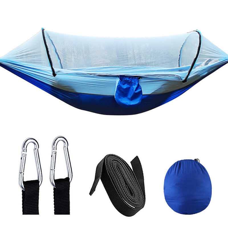 Double Sided Zipper Outdoor Camping Hammock with Mosquito Net