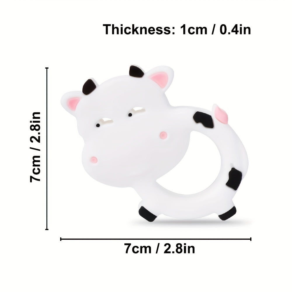 Silicone Baby Teether Toy Baby Cow Chew Teething Relief Toy For Sucking Needs