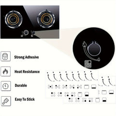 Flame Indicator Sticker Set for Stove Knob Replacement