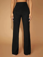  Women's High Waist Flared Trousers