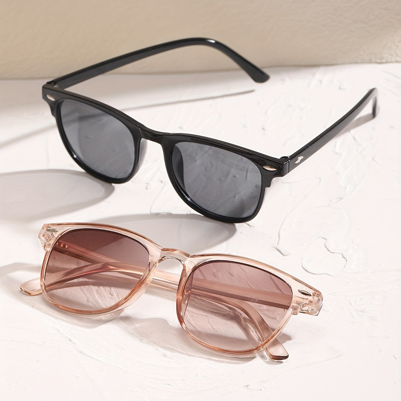 Square Sunglasses Anti Glare UV400 Sun Shades Glasses for Driving Beach Travel