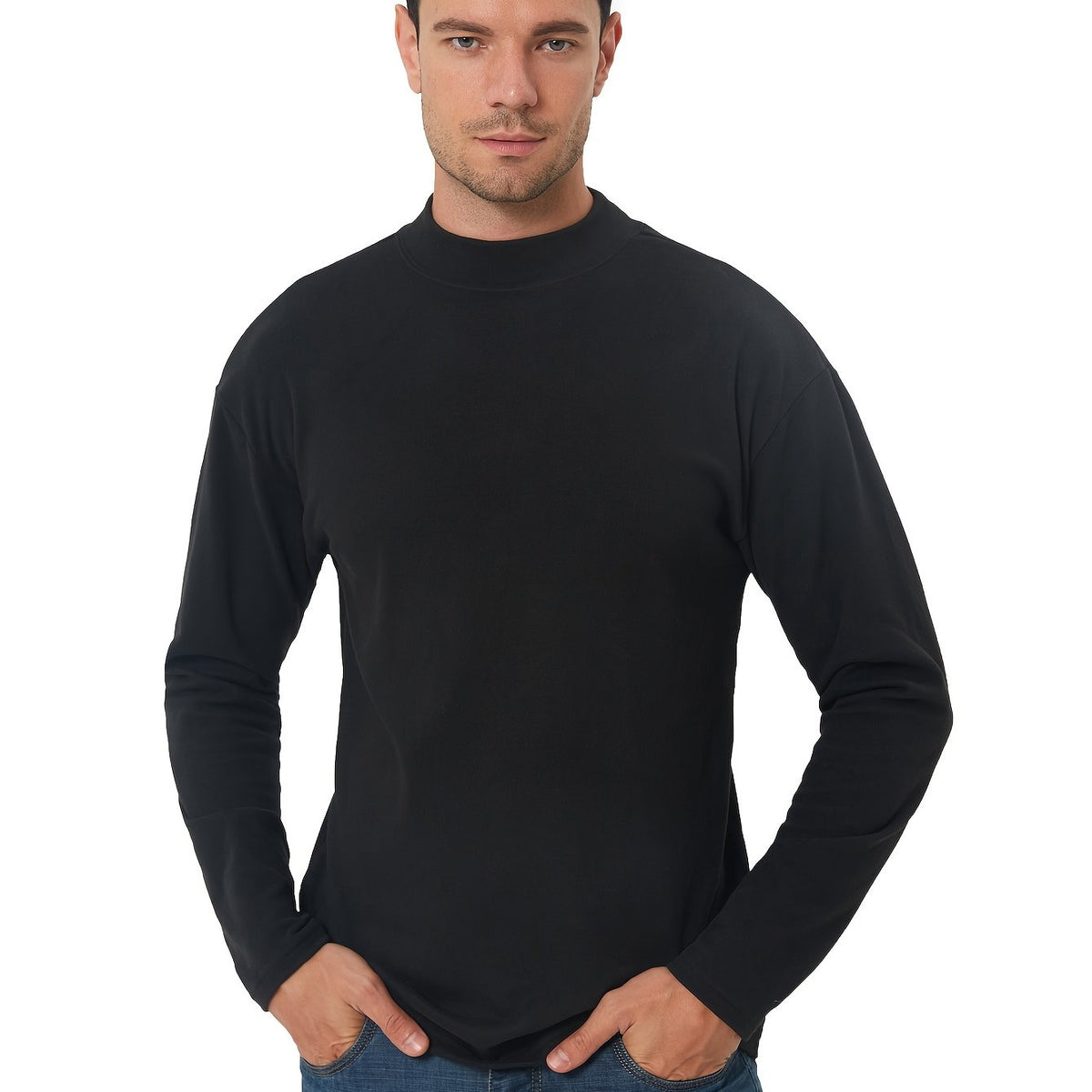 Men's Solid Thermal Tee for Fitness Activities