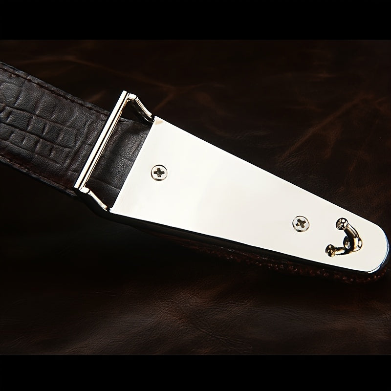 Men's Crocodile Leather Belt Automatic Buckle Pure Cowhide Plus