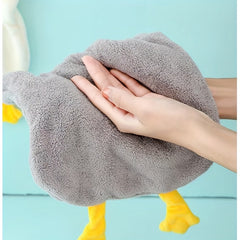 Microfiber Goose Pattern Hanging Towel Quick Drying Soft Absorbent with Loop