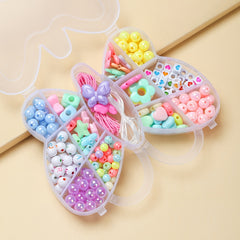 Acrylic Heart Star Flower Plastic Beads Kit DIY Crafts Birthday Gift
