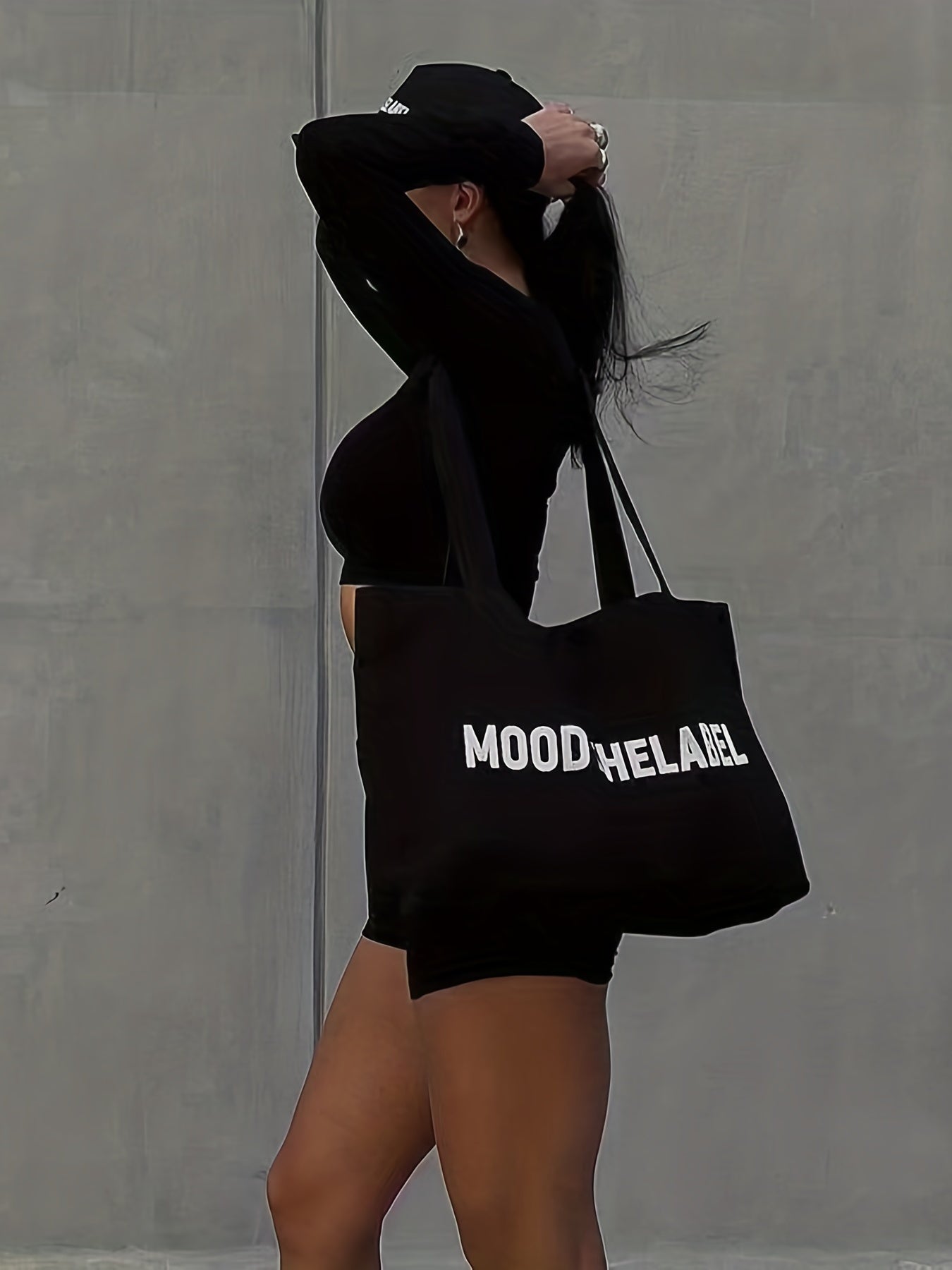 Casual Two Piece Set Crew Neck Long Sleeve Cropped Tops & Work Out Shorts