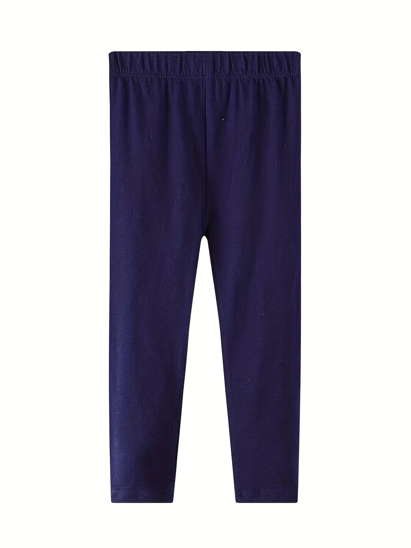 Girls 3pcs Solid Leggings Combo Set Cotton Stretch Tights Pants