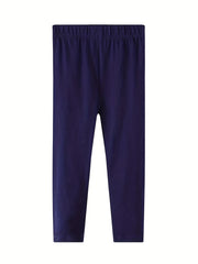 Girls 3pcs Solid Leggings Combo Set Cotton Stretch Tights Pants