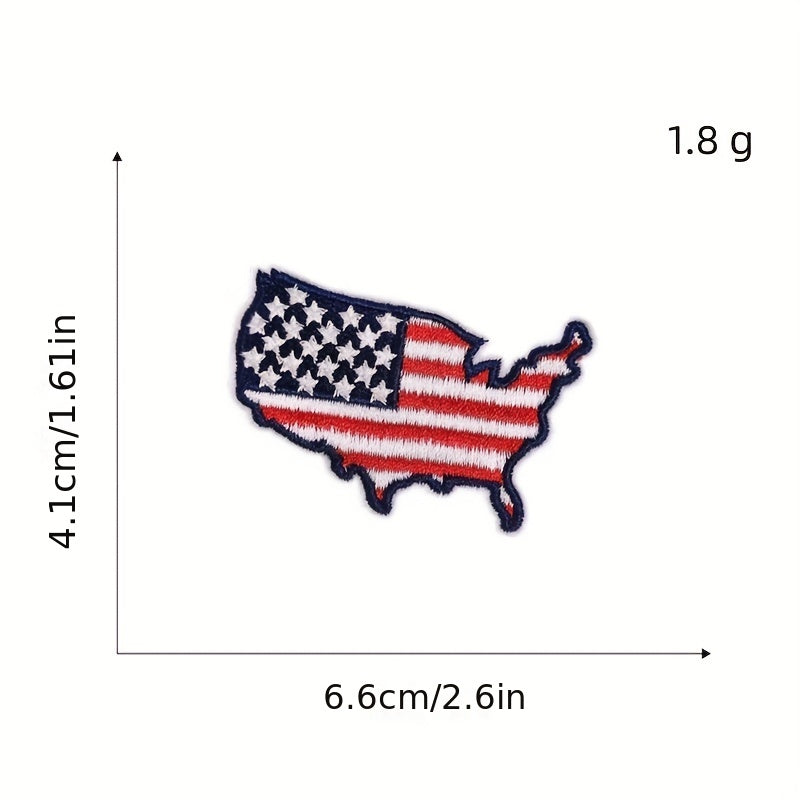 12pcs Independence Iron On Patches Sew On Embroidered Applique Repair Patch DIY