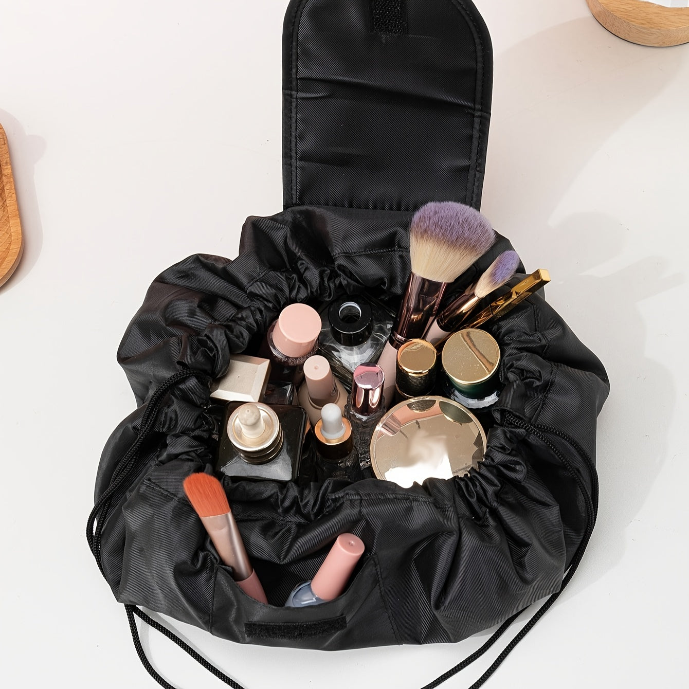 Lazy Drawstring Makeup Bag Large Capacity Travel Cosmetic Bag