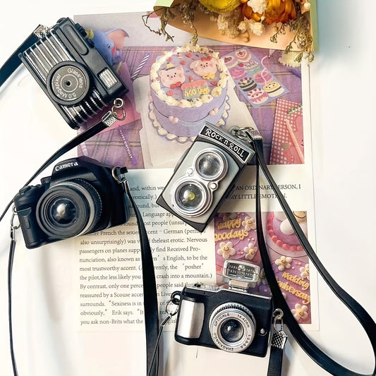 Vintage Camera w/ Strap Dollhouse Decor Accessory for Dolls