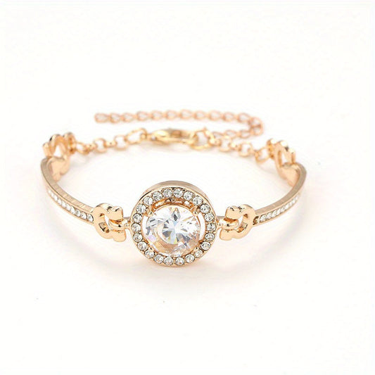 Rhinestone Bangle Bracelet Women's Jewelry