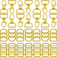 56PCS Zinc Alloy Rotating Lobster Clasp D Keychain Luggage Hardware Keyring Buck
