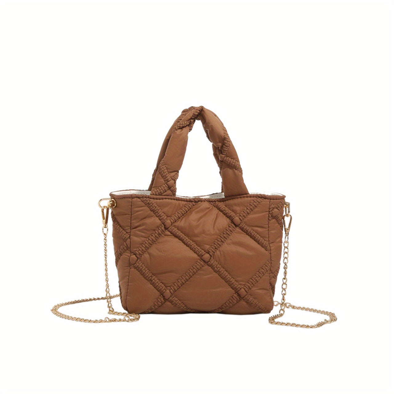 Quilted Crossbody Bag Nylon Shoulder Bag Women's Casual Handbag