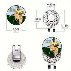 1pc Golf Ball Marker Metal Ball Mark Golf Hat Clip Golf Accessories