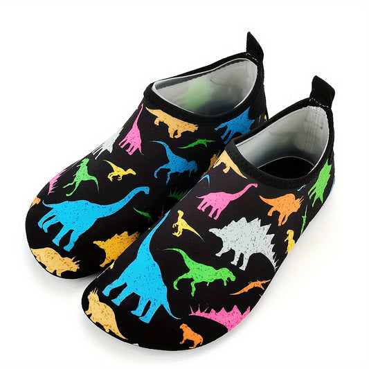Dinosaur Aqua Socks for Kids Quick Dry Non Slip Soft Water Shoes
