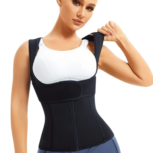 Zipper Shaping Tank Top Waist Trainer Tummy Control Open Bust Top
