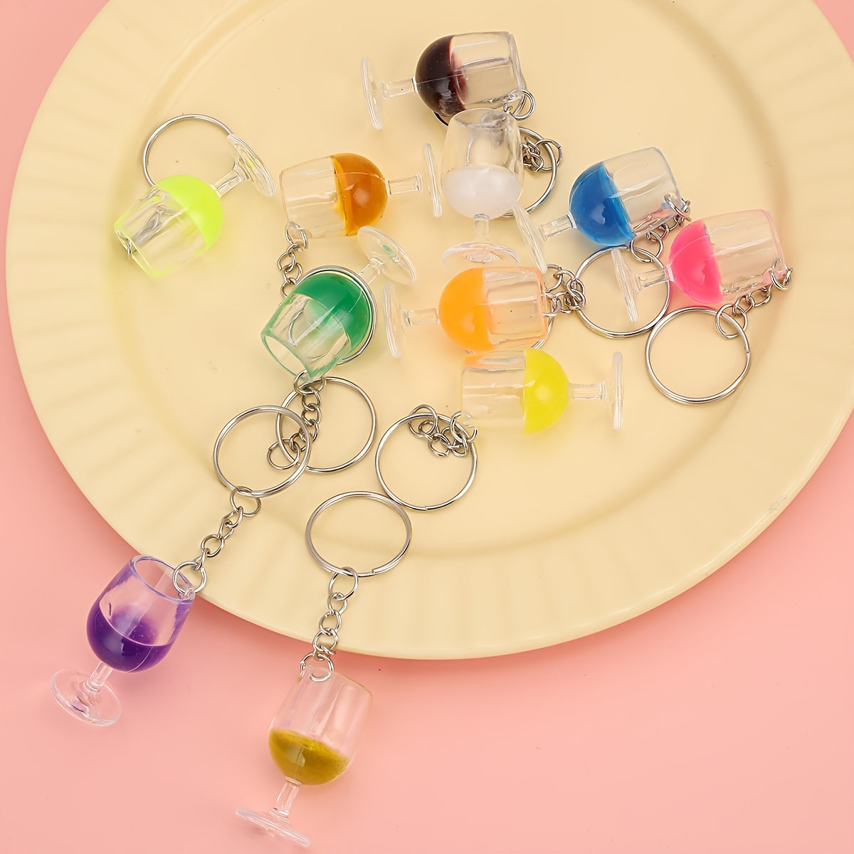 Juice Model Keychain Resin Key Ring Purse Car Accessory Gift
