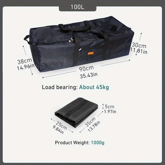 Waterproof Camping Equipment Bag - Fits Folding Tent Accessories