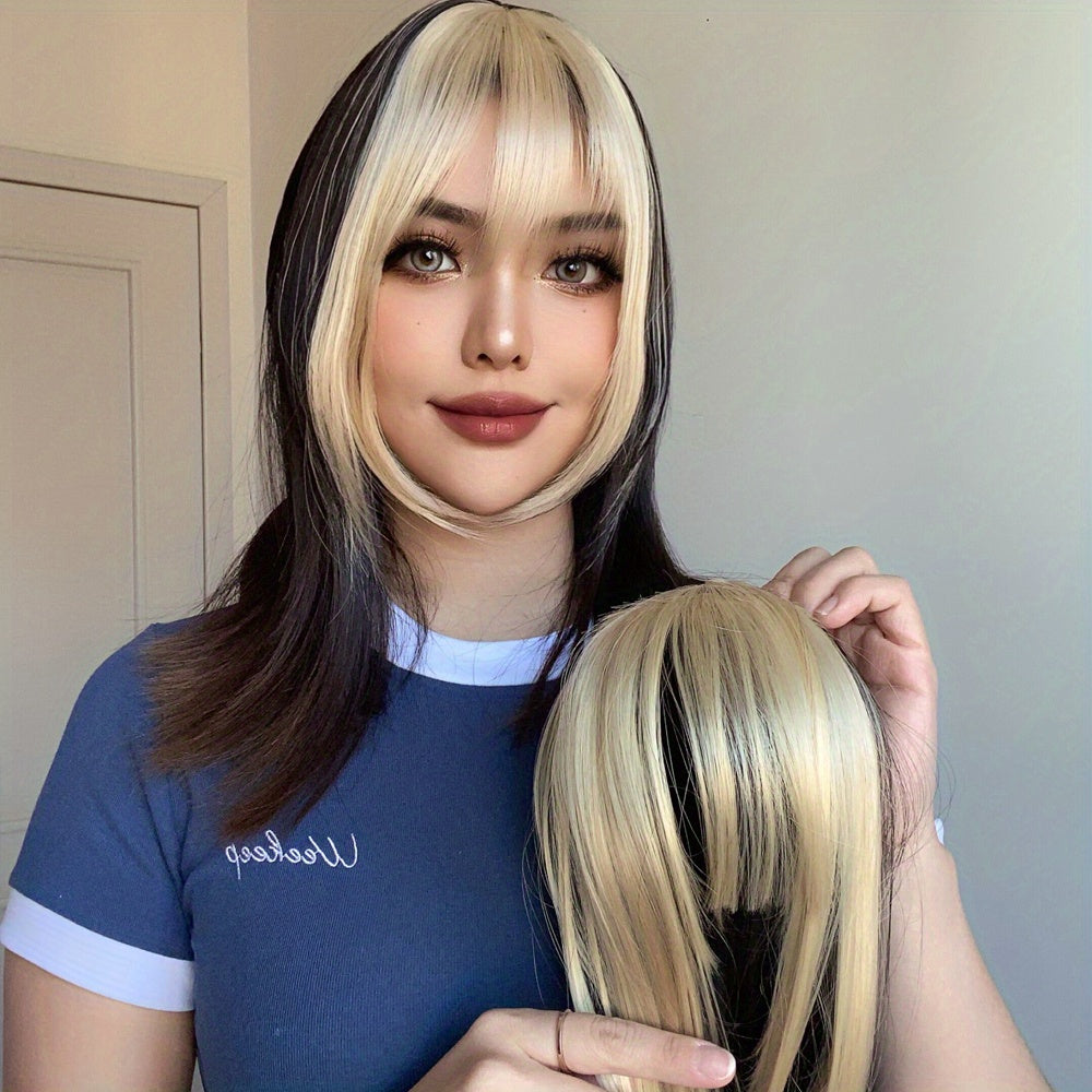 3D Clip In Bangs Hair Extension Synthetic Hair Wigs For Women Girls