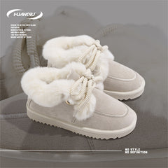 HUANQIU Women's Winter Snow Boots Fleece Lined Lace up Comfortable