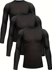 3-Pack Kids Long Sleeve Sports Tops for Boys and Girls