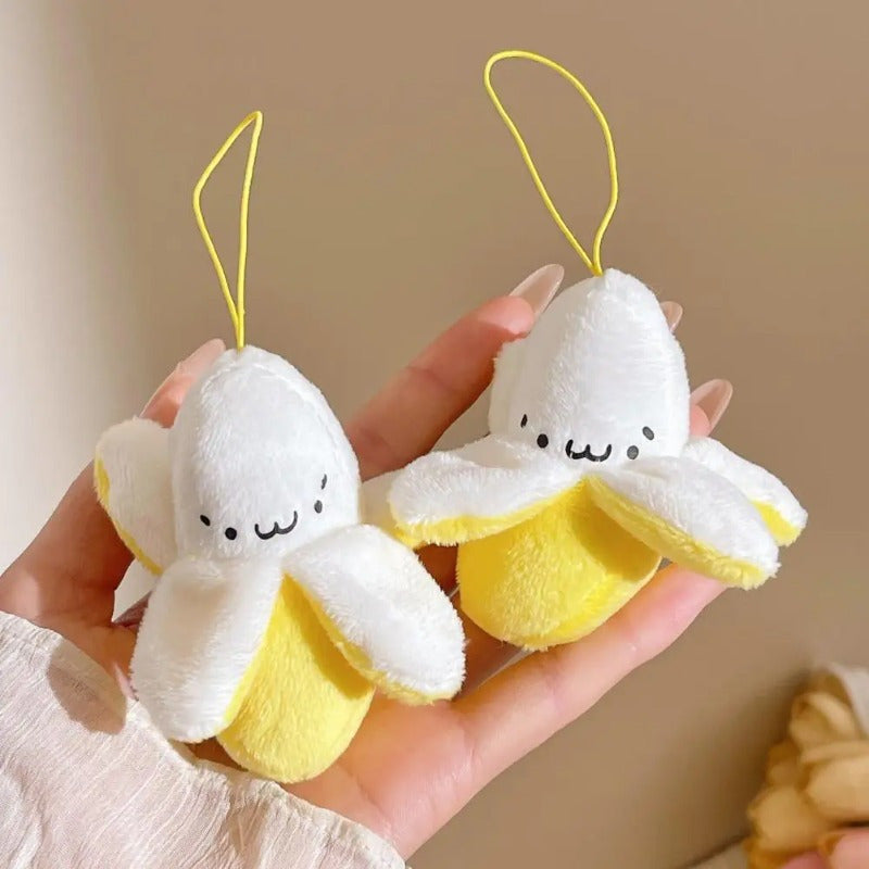 5pcs Banana Plush Toys Soft Mixed Colors with Eyes & Mouths