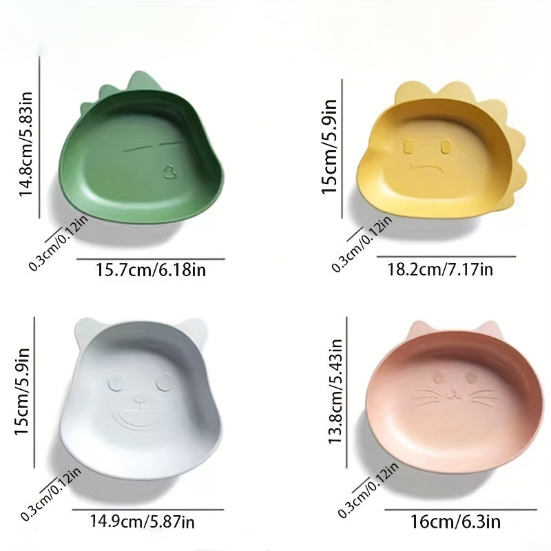 4pcs Cartoon Bone Spitting Dish Snack Plate