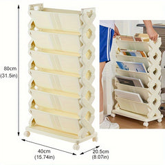 Rolling Cart Bookshelf: Maximize Office Storage