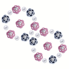 26pcs Flower & Pearl Shoe Charms For Clogs Garden Shoes DIY Accessories