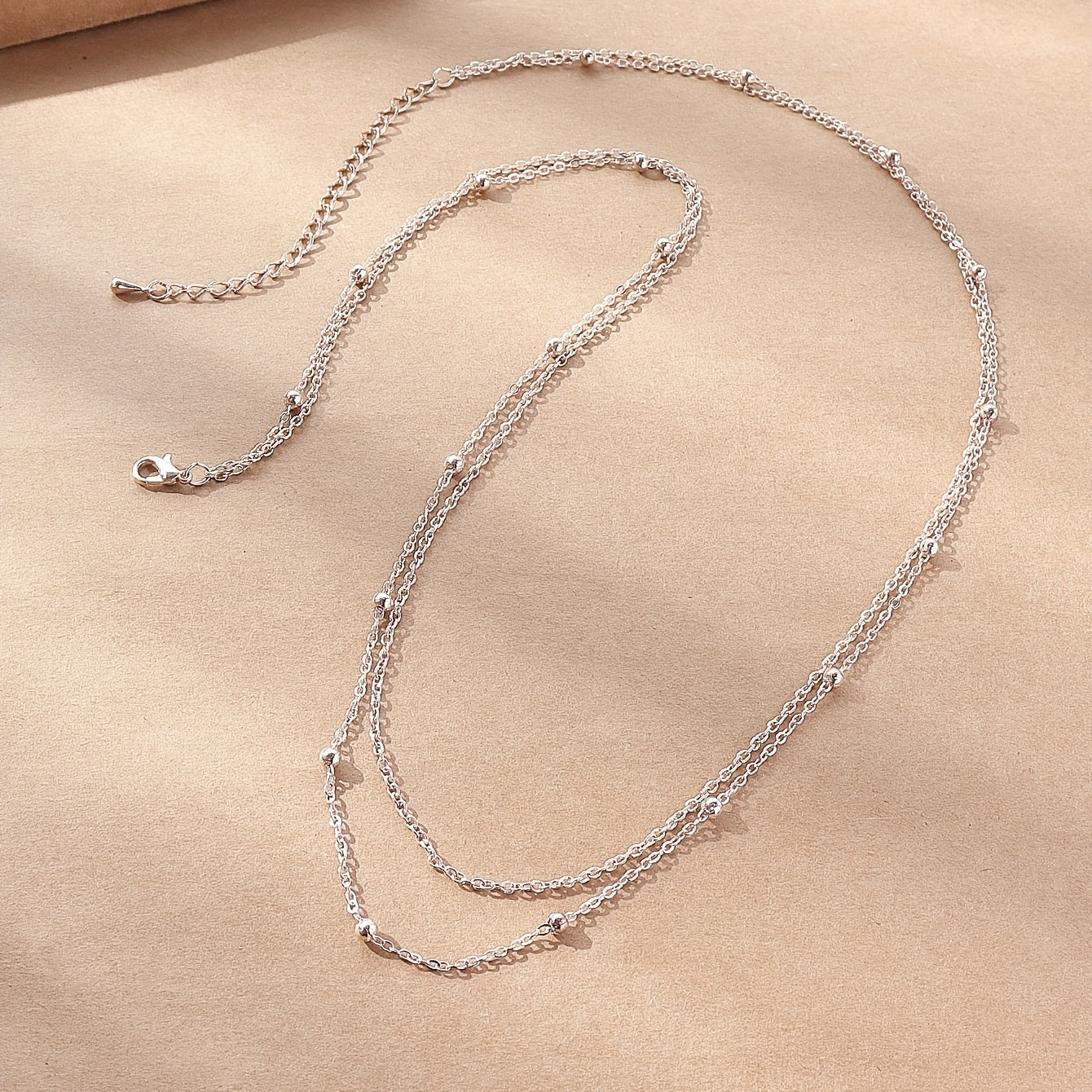 Layered Belly Body Chain Metal Bead Waist Chain Summer Beach Jewelry