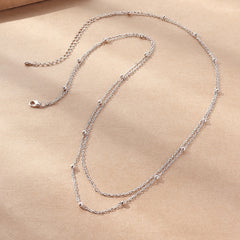 Layered Belly Body Chain Metal Bead Waist Chain Summer Beach Jewelry