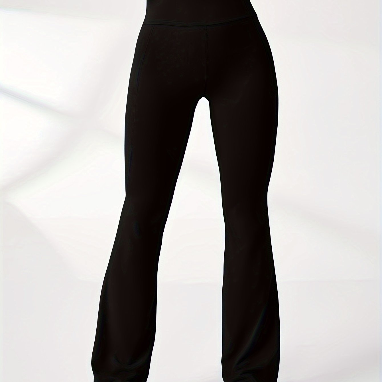 Quick Drying Yoga Flared Pants Solid High Stretch Bootcut Pants