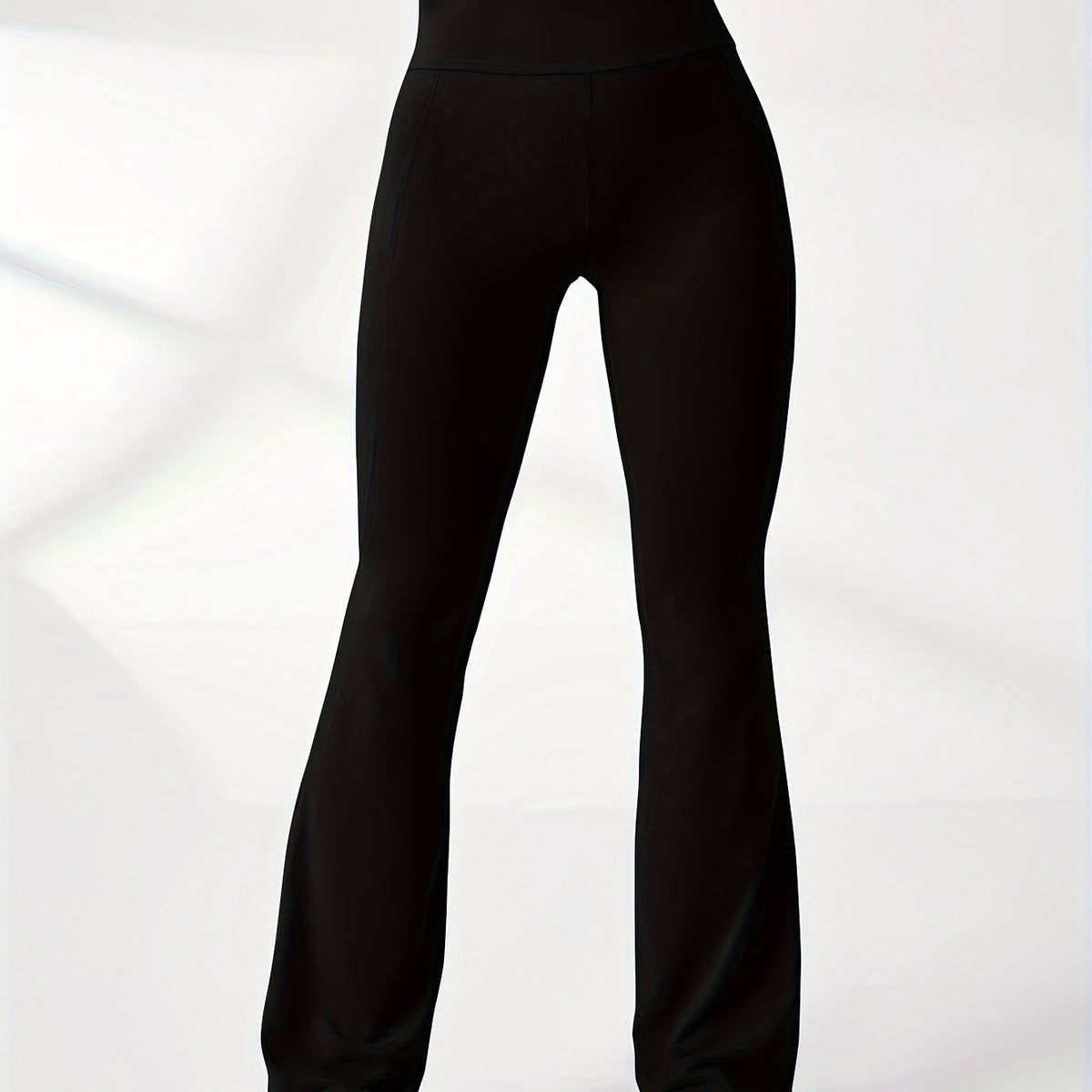 Quick Drying Yoga Flared Pants Solid High Stretch Bootcut Pants