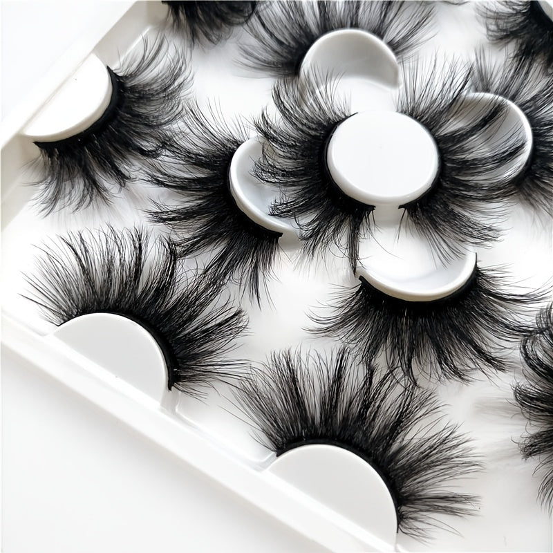 7 Pairs Mink Lashes Dramatic Volume False Eyelashes Full Strip Thick Eyelash