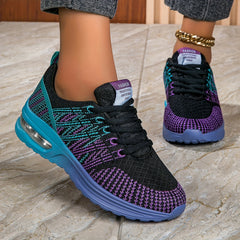 Women's Mesh Air Cushion Sneakers Lightweight Breathable Travel Shoes
