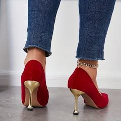 Women's Pointed Toe High Heels Slip On Stiletto Heels
