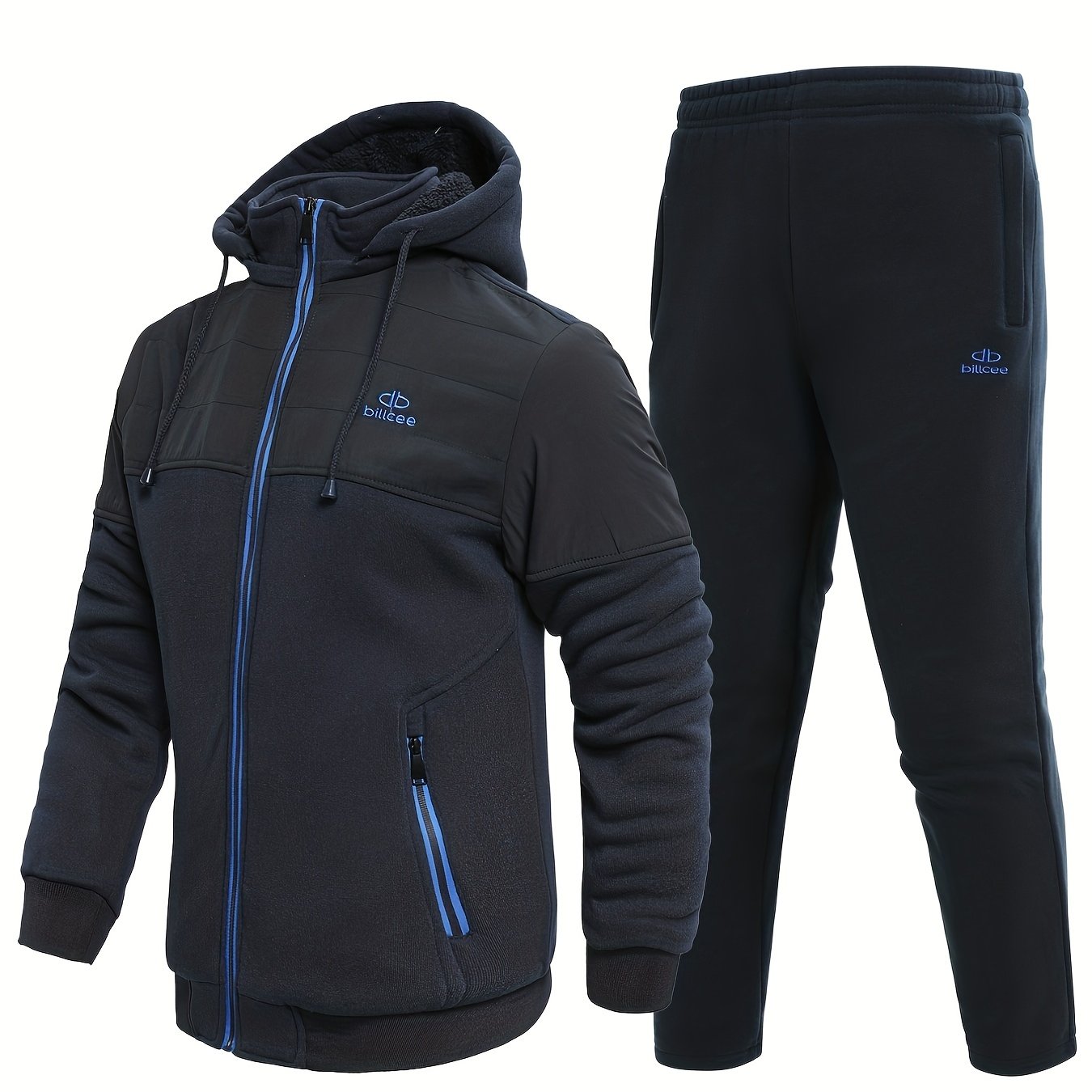 Men's Active Hooded Jacket & Stretch Pants for Outdoors