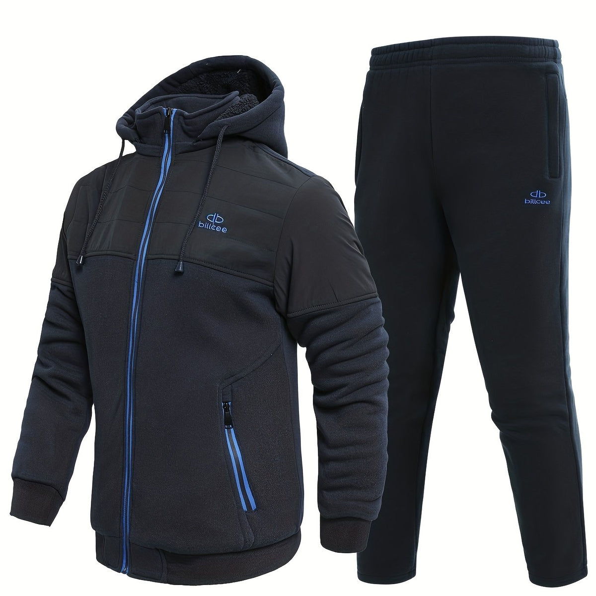 Men's Active Hooded Jacket & Stretch Pants for Outdoors