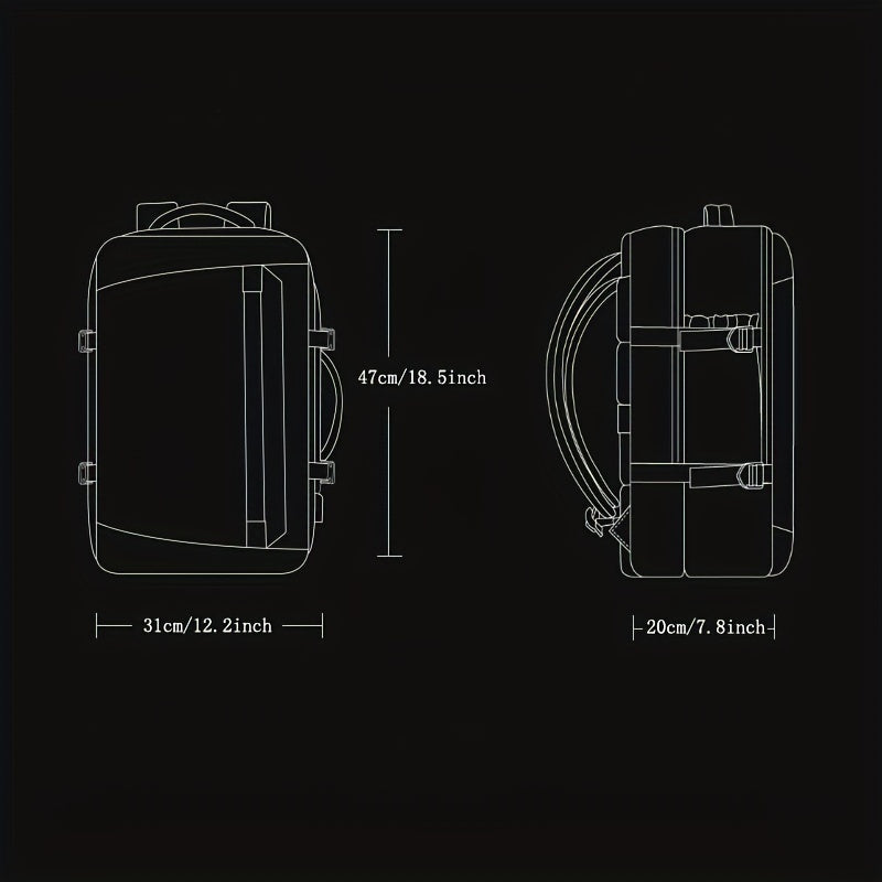 BANGE Large Capacity Business Waterproof Backpack With USB Charging Port