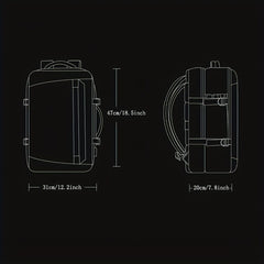 BANGE Large Capacity Business Waterproof Backpack With USB Charging Port