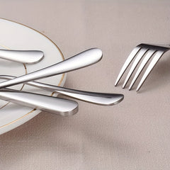 8pcs Serving Forks Set Stainless Steel Dinner Forks Durable Mirror Polishing